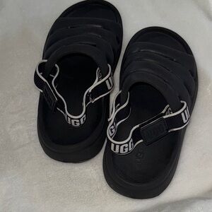 UGG Kids Black Slide Sandals sz10
